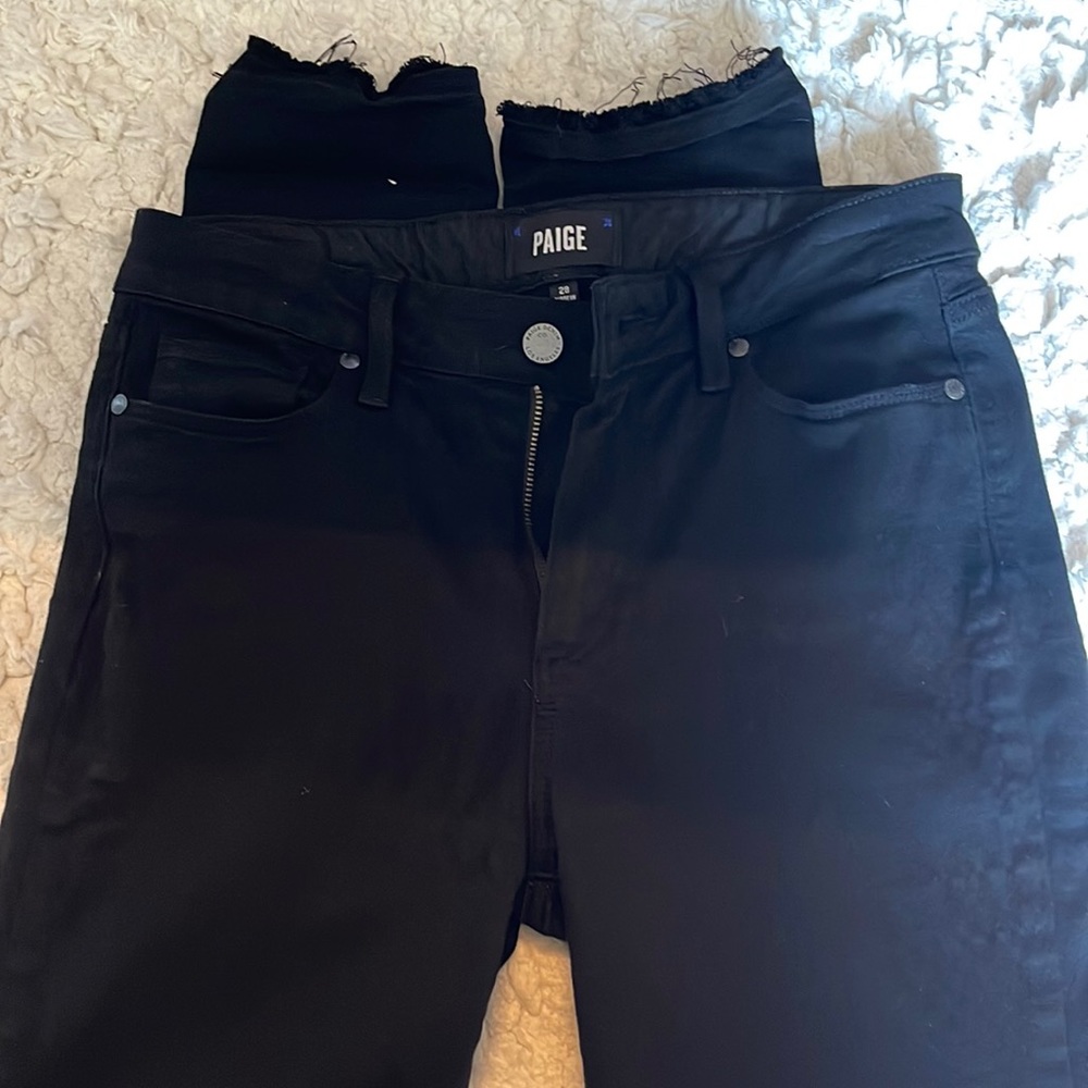 Paige premium black denim jegging size 28.
